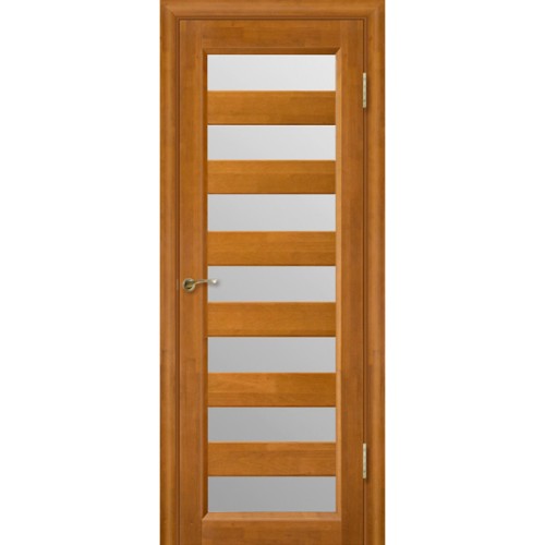 Дверь массив ольхи Премьер плюс остекленная Медовый орех