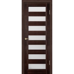 Дверь массив ольхи Премьер плюс остекленная Венге