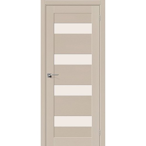 Дверь шпон Вуд Модерн-23 остекленная Latte
