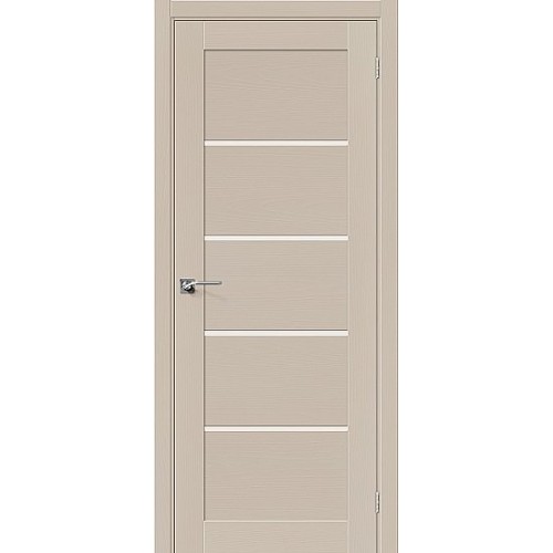 Дверь шпон Вуд Модерн-22 остекленная Latte