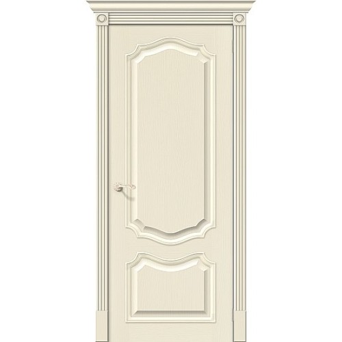 Дверь шпон Вуд Классик-52 глухая Ivory