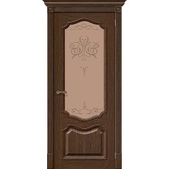 Дверь шпон Вуд Классик-53 остекленная Golden Oak