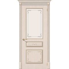 Дверь шпон Классика бел.дуб остекленная