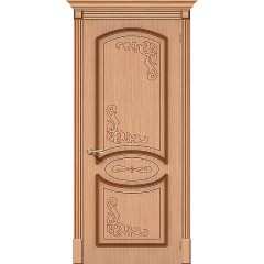 Азалия дуб межкомнатная шпонированная дверь глухая