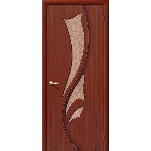 Эксклюзив макоре межкомнатная шпонированная дверь со стеклом