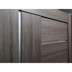 ЛУ-17 Серый экошпон черное стекло