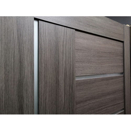 ЛУ-17 Серый экошпон черное стекло