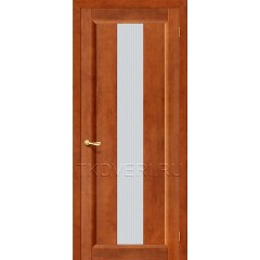 Дверь массив сосны Вега-18 Темный орех