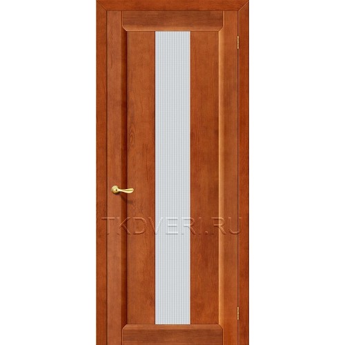 Дверь массив сосны Вега-18 Темный орех