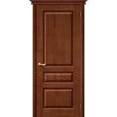 Дверь массив сосны М5 Темный лак глухая