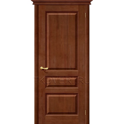 Дверь массив сосны М5 Темный лак глухая