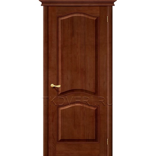 Дверь массив сосны М7 Т-06 Темный Лак глухая