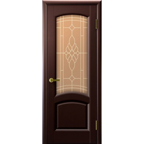 Лаура Luxor Шпон Темный Анегри, стекло