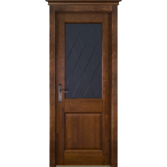 Дверь Ока массив ольхи-Элегия Античный орех стекло