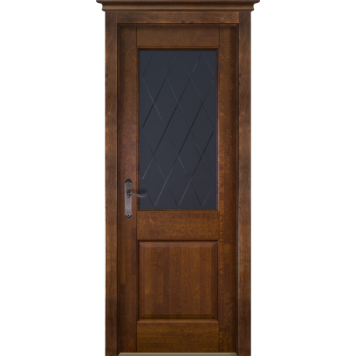 Дверь Ока массив ольхи-Элегия Античный орех стекло