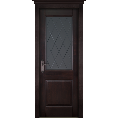 Дверь Ока массив ольхи-Элегия Античный орех стекло