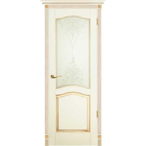 Дверь Ока массив ольхи-Лео Махагон стекло