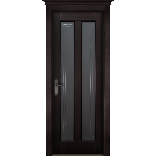 Дверь Ока массив ольхи Сорренто Античный орех стекло