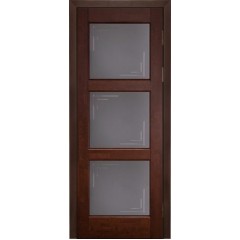 Дверь Ока массив ольхи-Турин Венге стекло