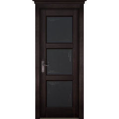 Дверь Ока массив ольхи-Турин Венге стекло