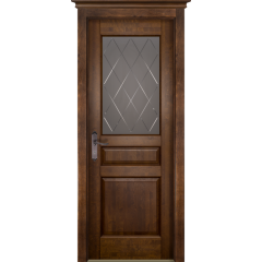 Дверь Ока массив ольхи-Валенсия Античный орех глухая ПО