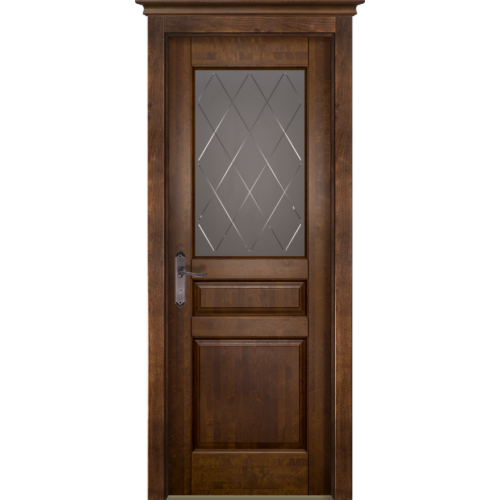 Дверь Ока массив ольхи-Валенсия Античный орех глухая ПО