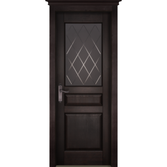 Дверь Ока массив ольхи-Валенсия Античный орех глухая ПО