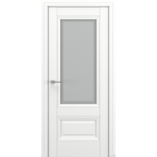 Межкомнатная дверь Zadoor Classic Baguette ПО Турин В3 Белый матовый